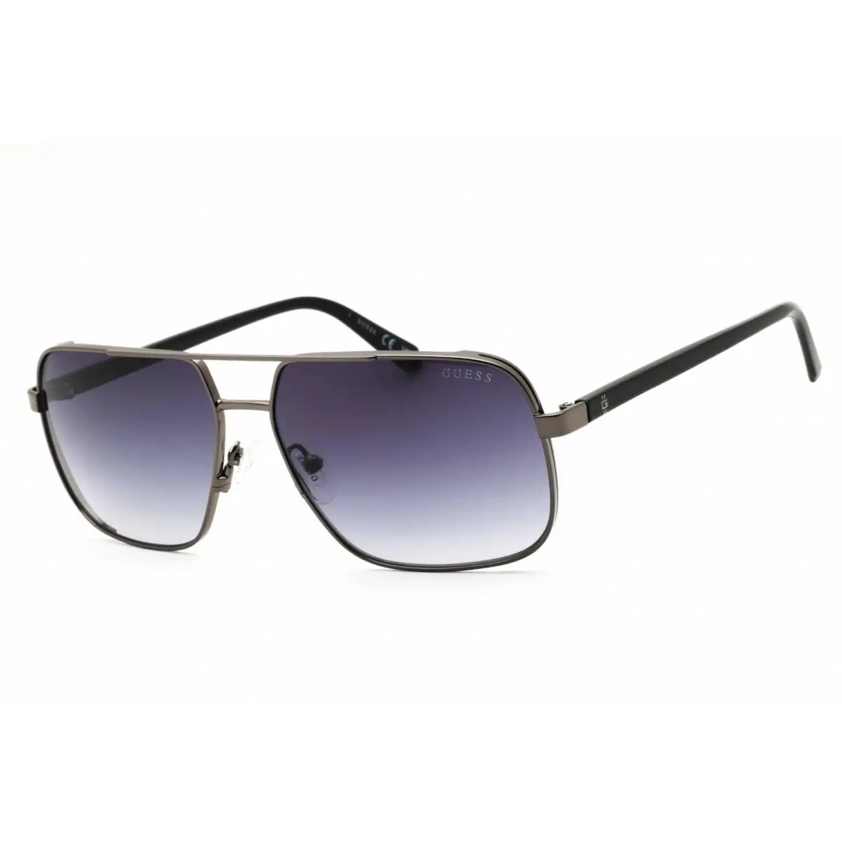 GU00119 08B Shiny Gunmetal/smoke Gradient 58-14-140 Sunglasses by Guess