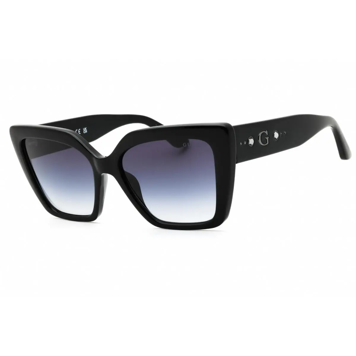 GU00162 01B Shiny Black/smoke Gradient 55-17-140 Sunglasses by Guess