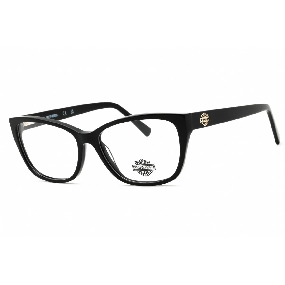 Harley Davidson HD50108 001 Shiny Black 55mm Eyeglasses
