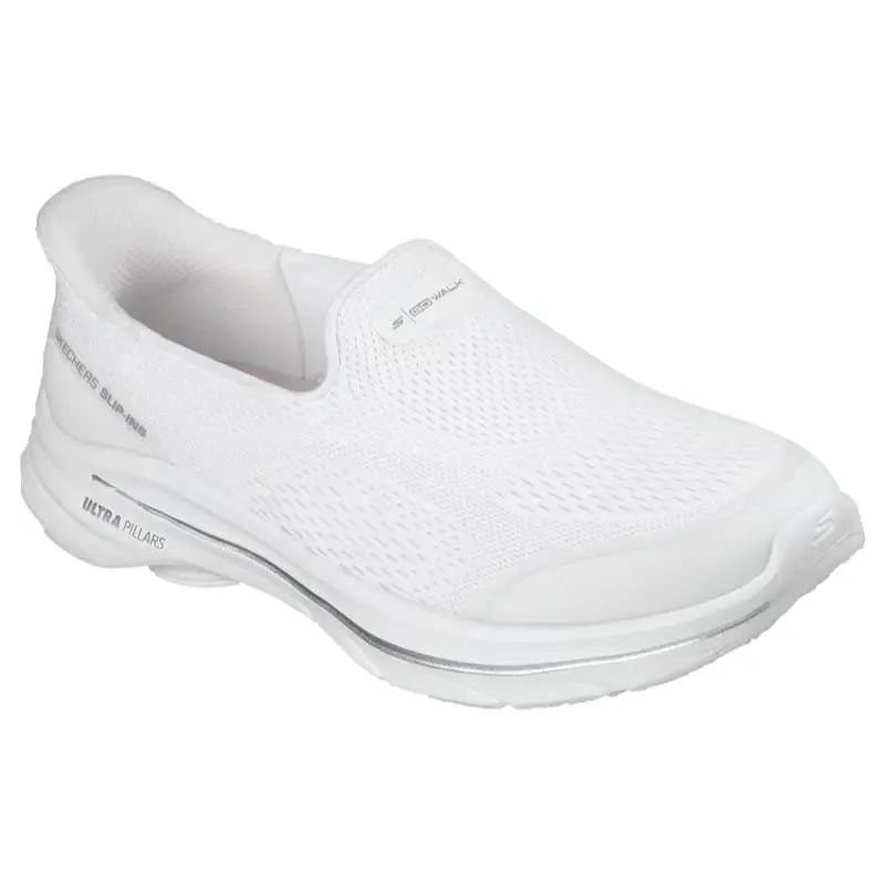 Womens Skechers Slip Ins GO Walk 8 Mikayla White Mesh Shoes