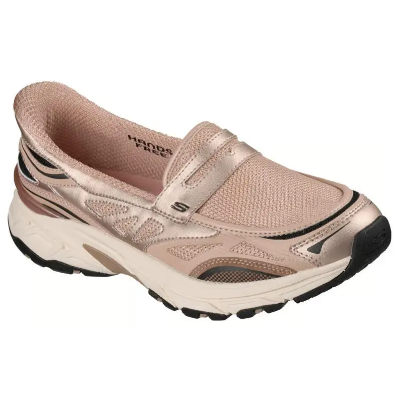 Womens Skechers Slip Ins Stamina Sport Instant Icon Pink Mesh Shoes - Pink