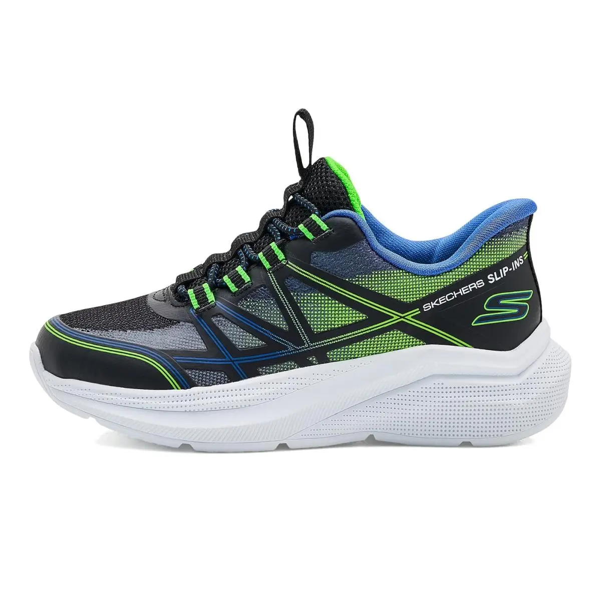 Skechers shoes - Black/Blue/Lime 2