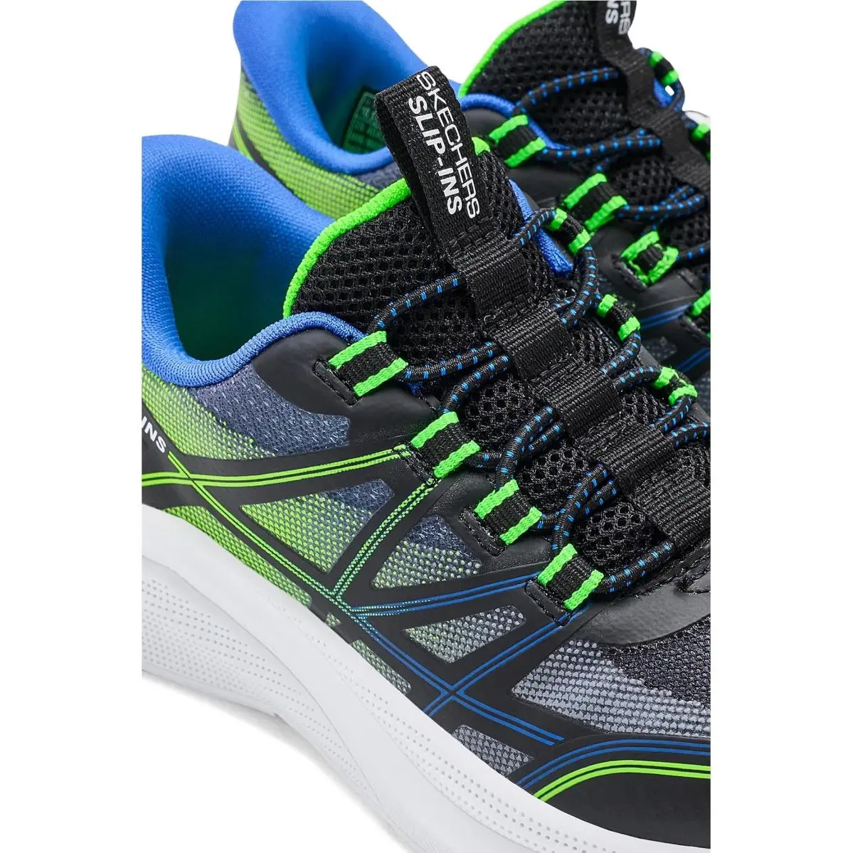 Skechers shoes - Black/Blue/Lime 4