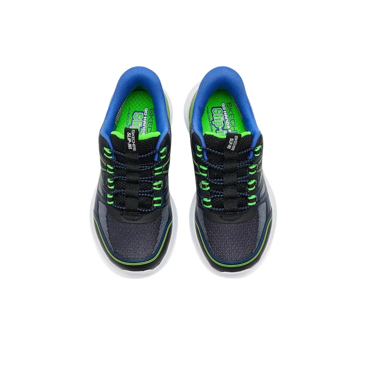 Skechers shoes - Black/Blue/Lime 7