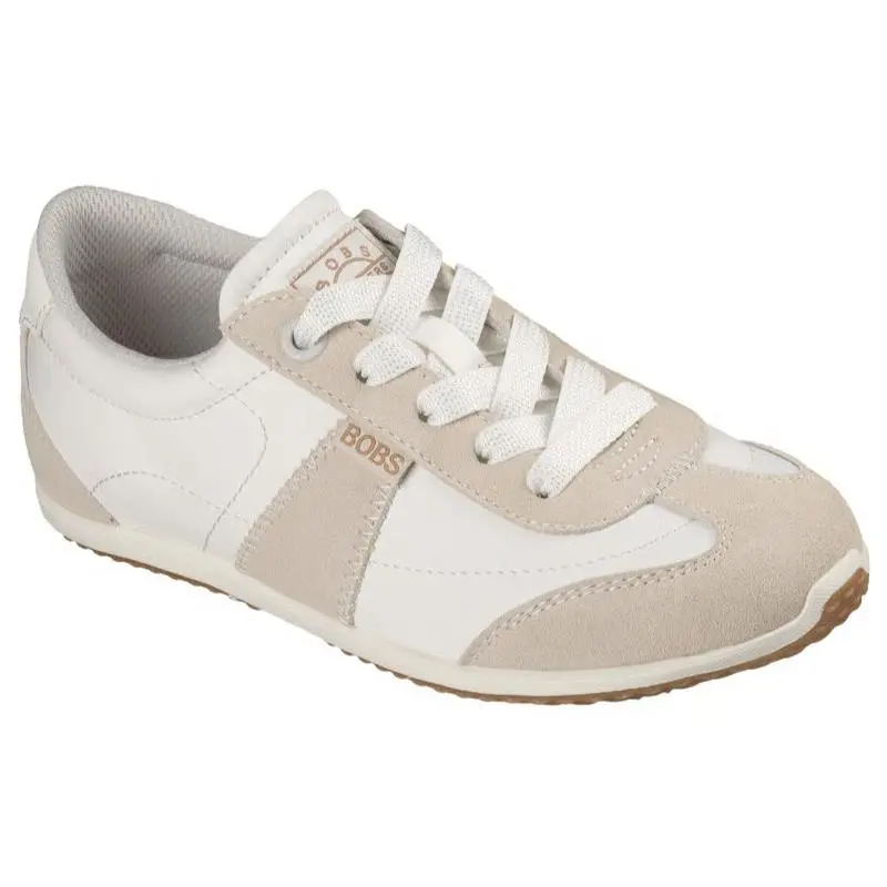 Womens Skechers Bobs Beso City Glide White Suede Shoes