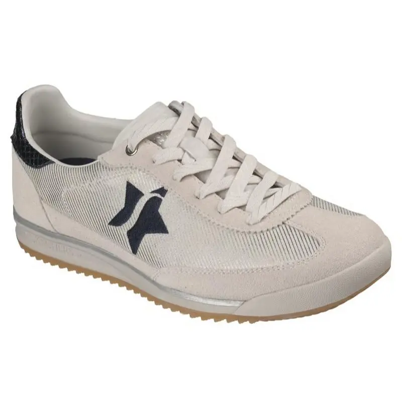 Womens Skechers Skx 92 Perfectly Shimmered Off White Navy Suede Shoes
