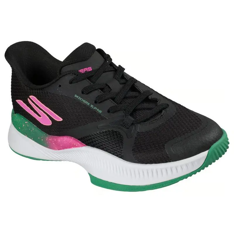 Womens Skechers State Champ Black Multi Mesh Shoes