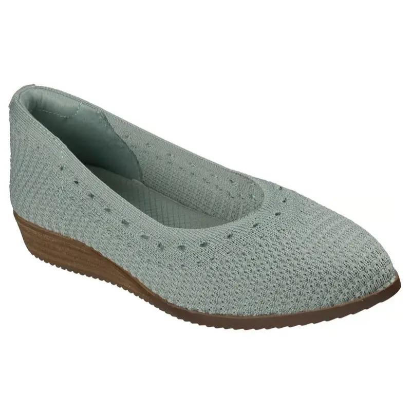 Womens Skechers Cleo Sawdust Always Yours Sage Knit Shoes