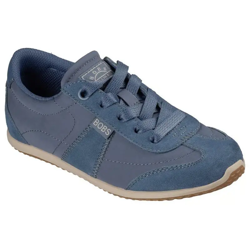 Womens Skechers Bobs Beso City Glide Slate Suede Shoes