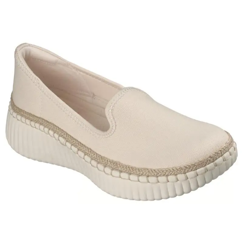 Womens Skechers Wilshired Blvd BE MY Muse Natural Canvas Shoes
