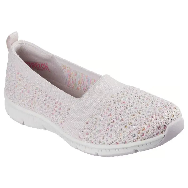 Womens Skechers BE Cool Knitwaves Natural Multi Knit Shoes