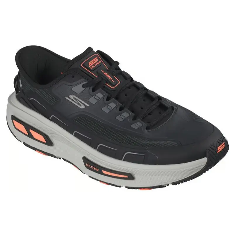 Mens Skechers Slip Ins Arch Fit D`lites 330 Black Multi Mesh Shoes