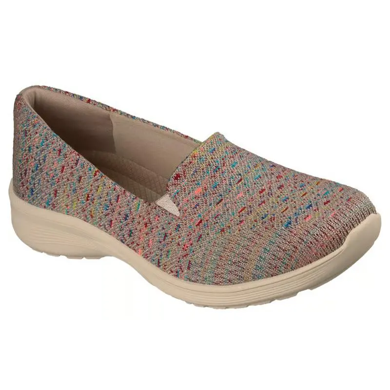 Womens Skechers Relaxed Fit Cool Sweet Horizons Taupe Multi Knit Shoes