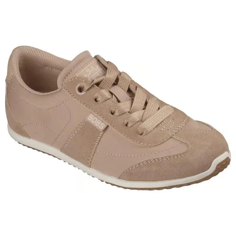 Womens Skechers Bobs Beso City Glide Tan Suede Shoes
