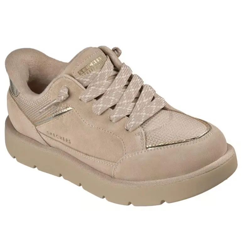 Womens Skechers Slip Ins Keepsakes Cozy Street Hiker EZ Sand Suede Shoes
