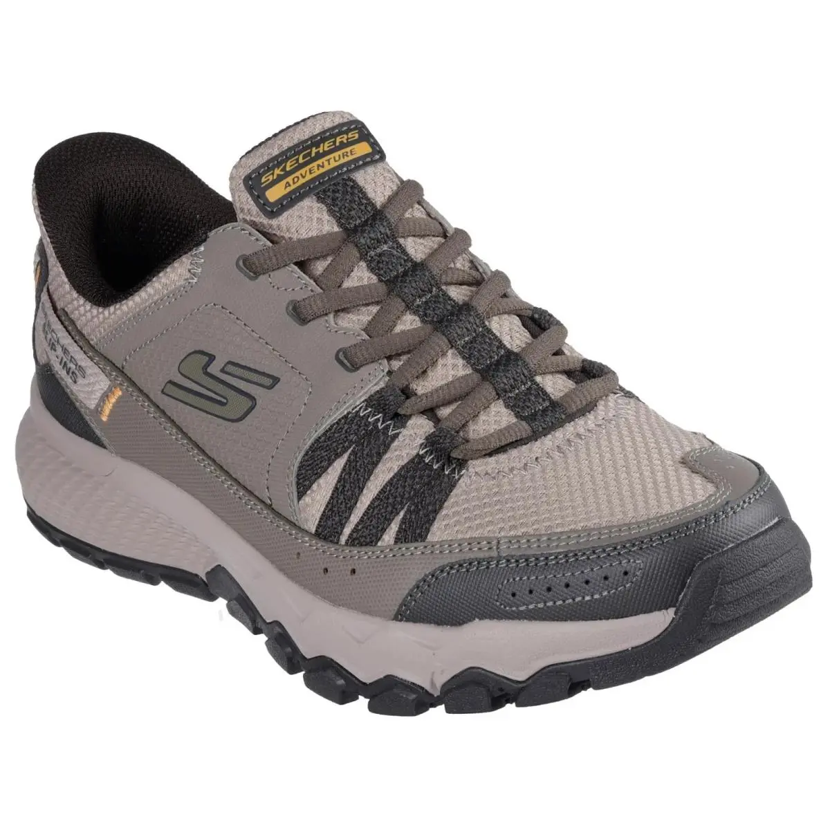 Wide Fit Men`s Skechers Slip-ins Dynamite Escapar Sneaker Shoe 237634 Taupe
