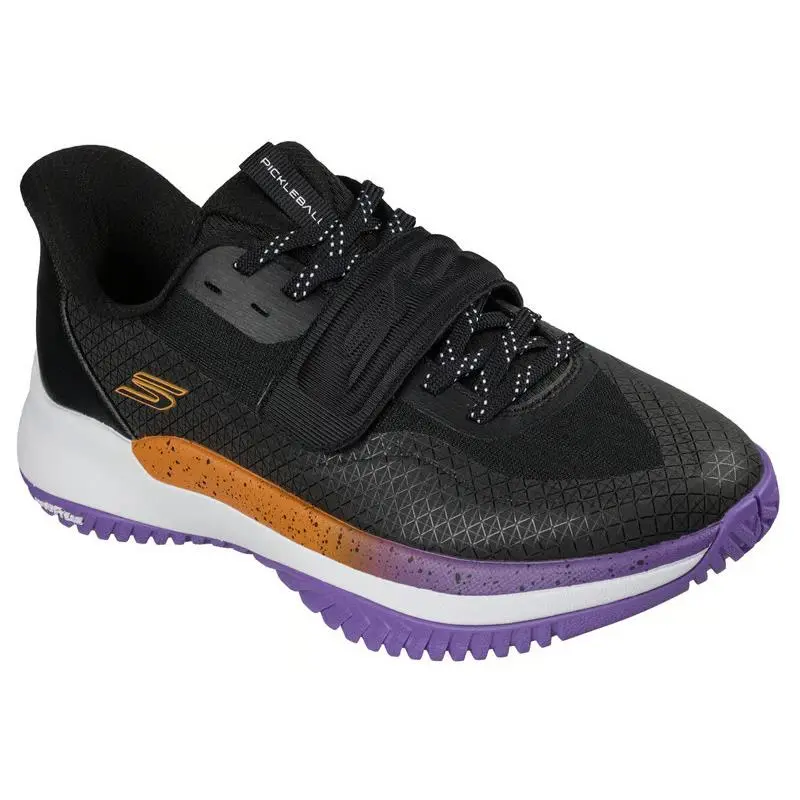 Womens Skechers Slip Ins Relaxed Fit Viper Court Elite 2.0 Black Multi Mesh