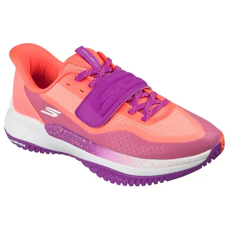 Womens Skechers Slip Ins Relaxed Fit Viper Court Elite 2.0 Coral Mesh Shoes