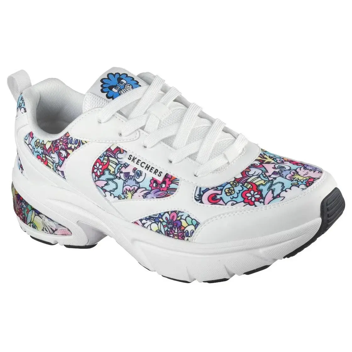 Men`s  Shadow Vexx Doodles Sneaker Shoe 183510 White/multi by Skechers