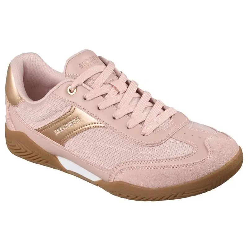Womens Skechers Zinger Evo World Striker Light Pink Rose Gold Mesh Shoes