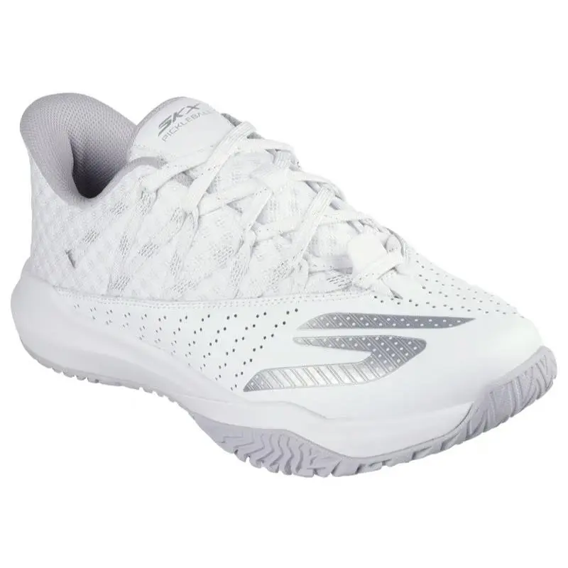 Womens  Relaxed Fit Viper Court Rally White Mesh Shoes Medium by Skechers
