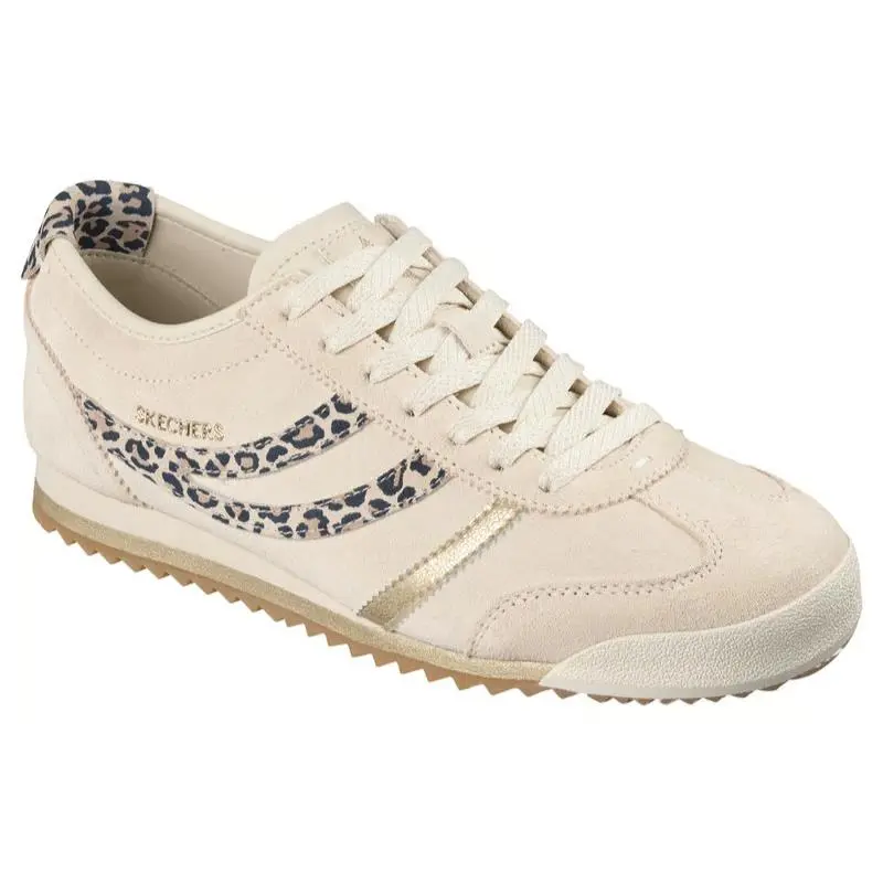 Womens Skechers Topnotch Lively Leopard Natural Multi Suede Shoes