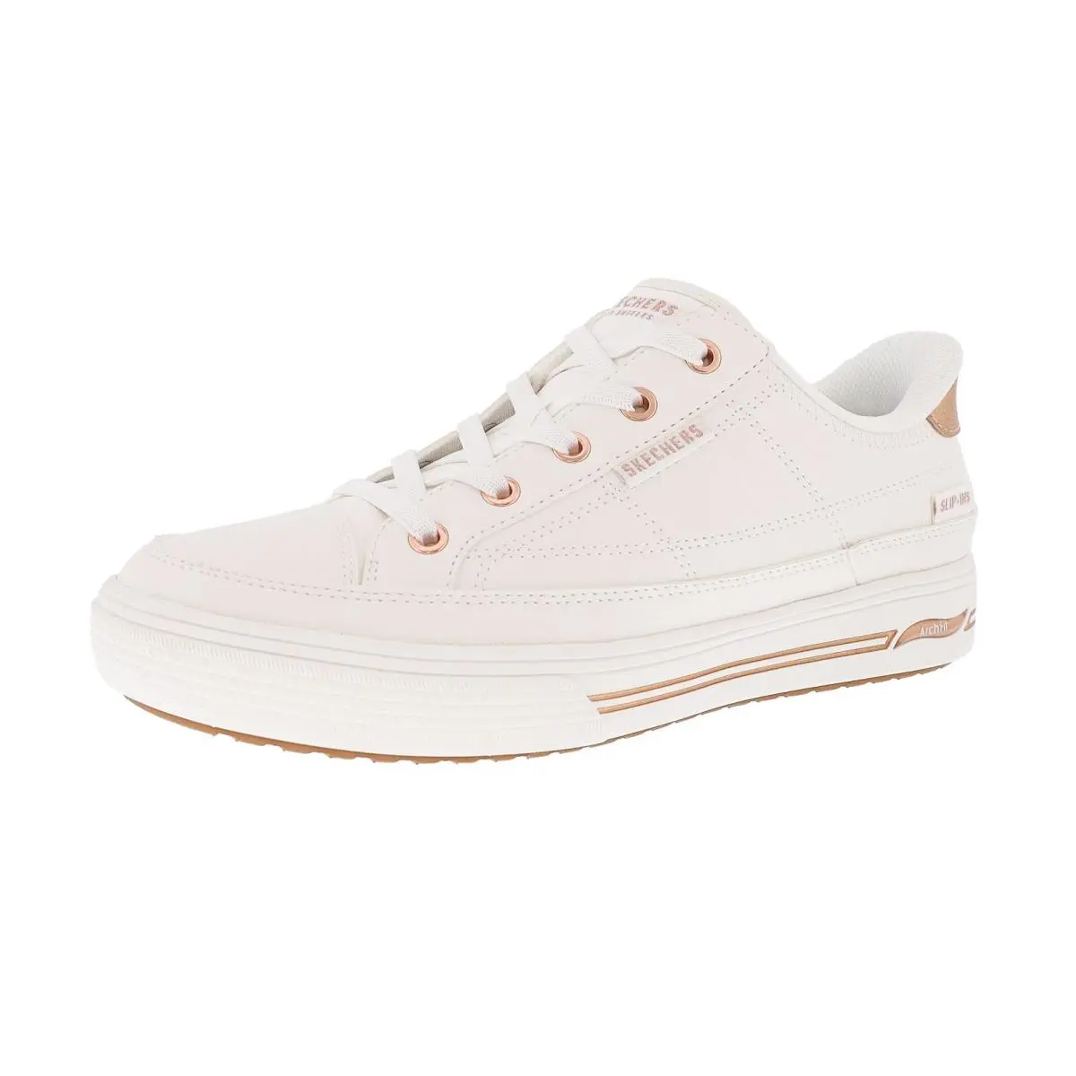 Skechers Women`s Slip-ins:arch Fit Arcade-catch YA There 177218/WHT Walking Shoe