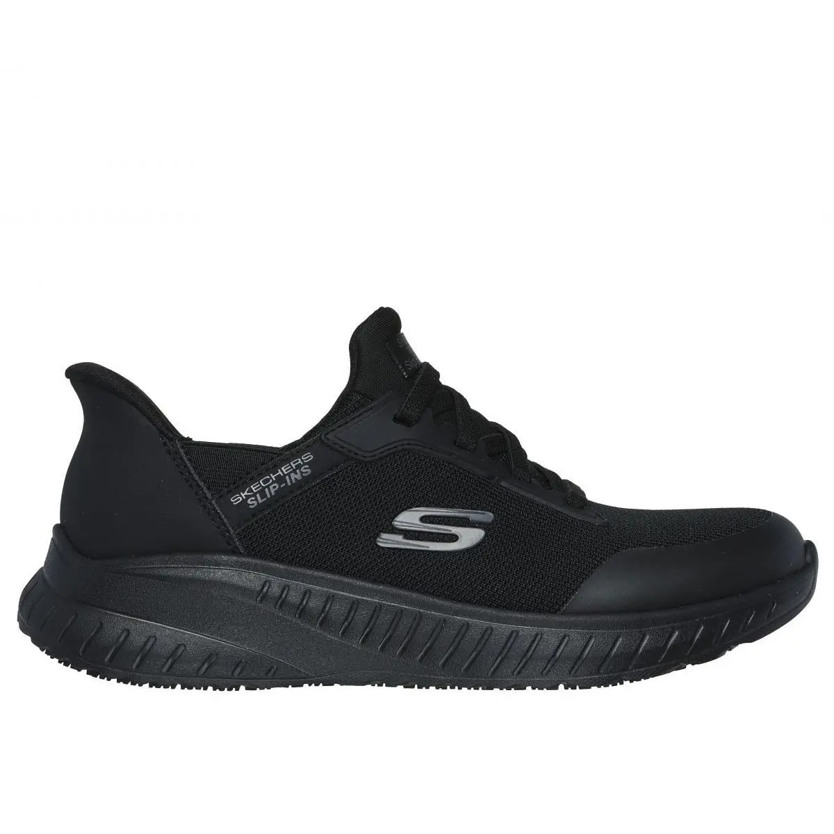 Skechers Work Women`s Slip-ins Squad Chaos SR - Adelo Soft Toe EH Work Shoe Blac