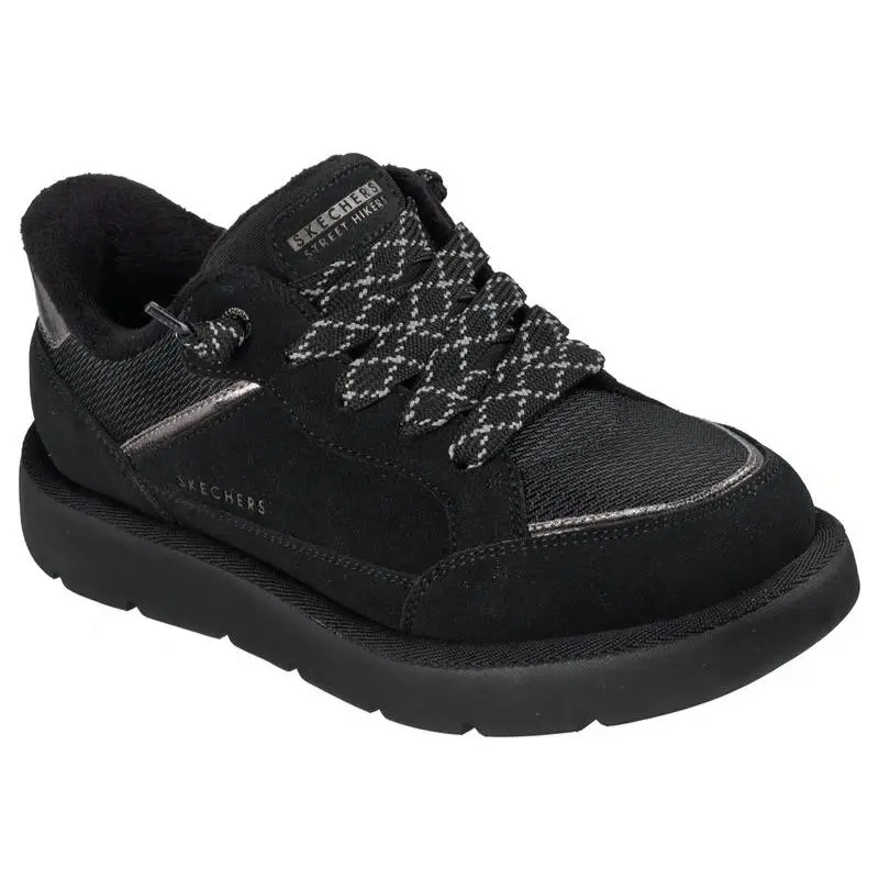 Womens Skechers Slip Ins Keepsakes Cozy Street Hiker EZ Black Suede Shoes