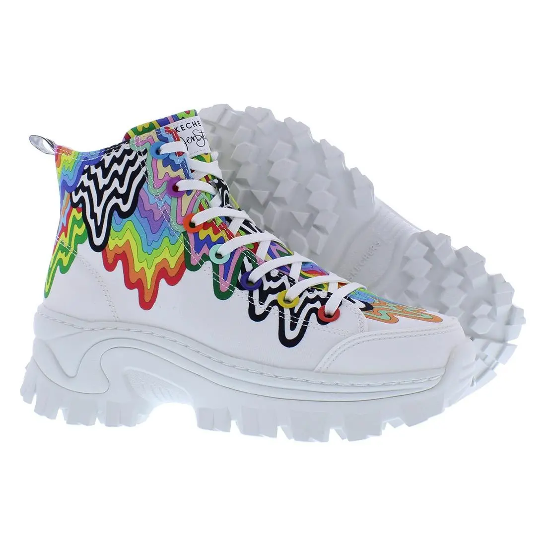 Skechers Hi Ryze Drippy Boot Leather Womens Shoes Size 6 Color: