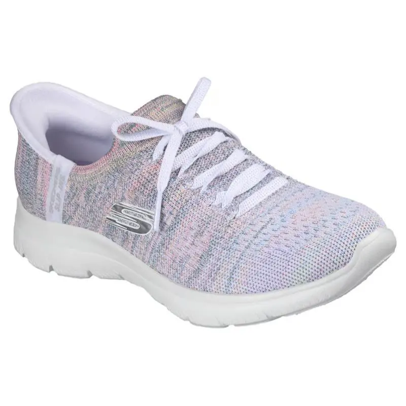 Womens  Slip Ins Summits Mystic Glow White Multi Knit Shoes Wide by Skechers