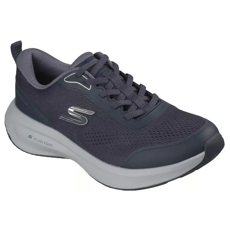 Womens Skechers Waterproof Plush Foam Morning Dew Navy Mesh Shoes