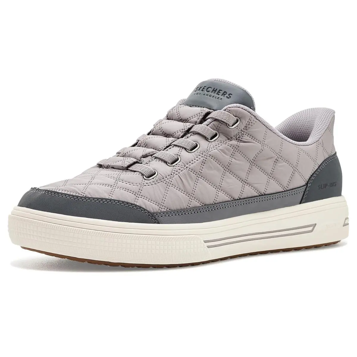 Man`s  Arch Fit Arcade - Cozy Fit Charming Daze Hands Free Slip-ins Gray by Skechers