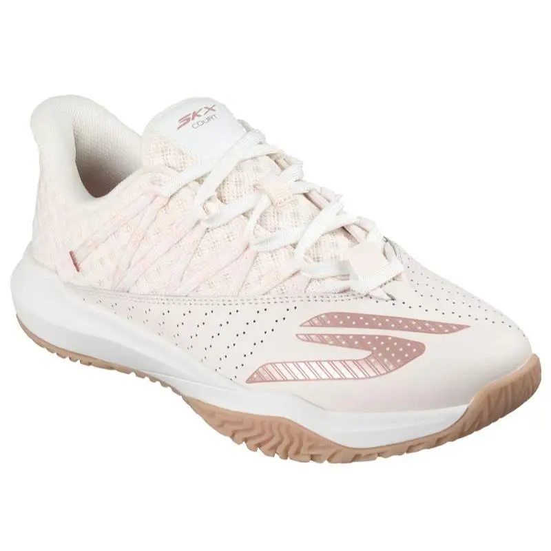 Womens  Relaxed Fit Viper Court Rally Light Pink Mesh Shoes Medium by Skechers