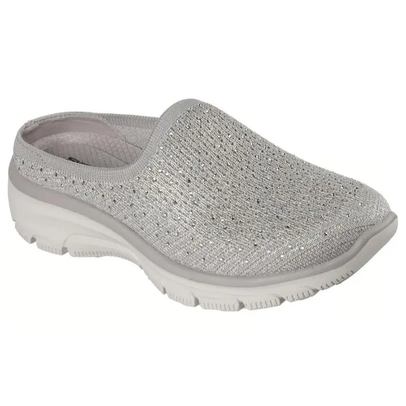 Womens Skechers Relaxed Fit Easy Going Easy Breeze Taupe Knit Shoes