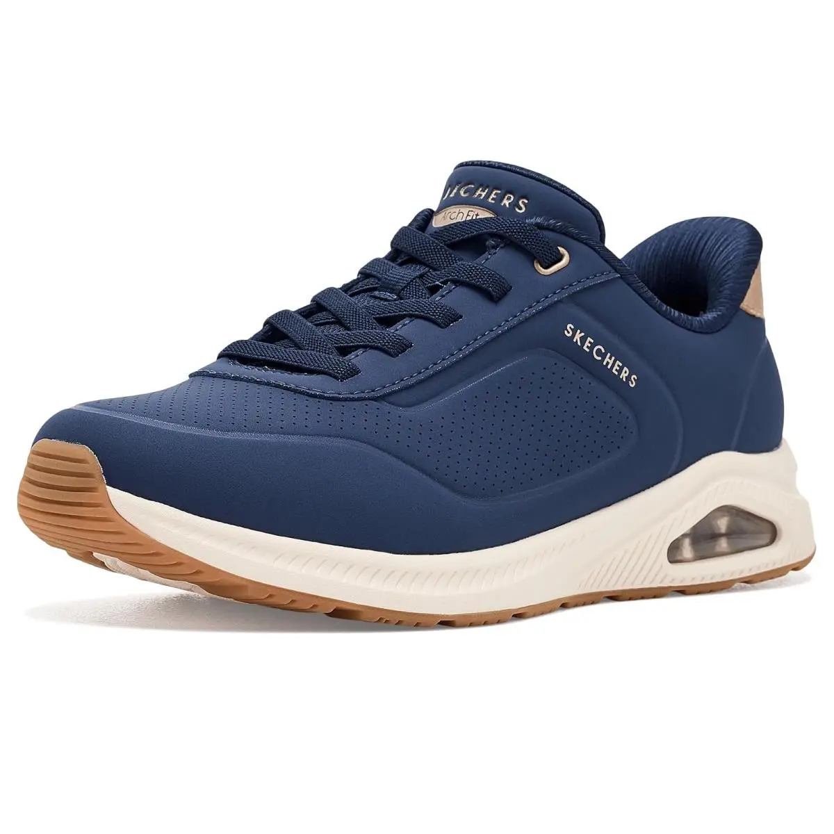Woman`s Sneakers Athletic Shoes  Arch Fit Uno Navy by Skechers