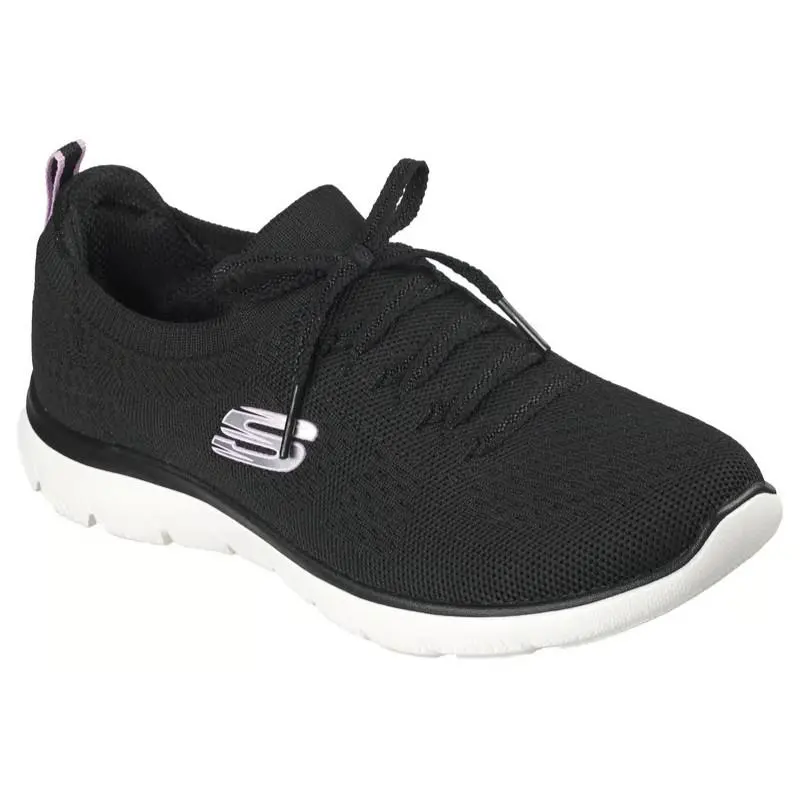 Womens Skechers Summits True Ease Black Knit Shoes