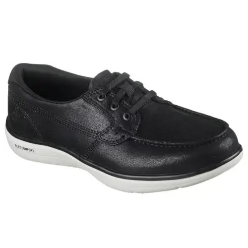 Womens Skechers ON The GO Flex Radiant Gleam Black White Canvas Shoes