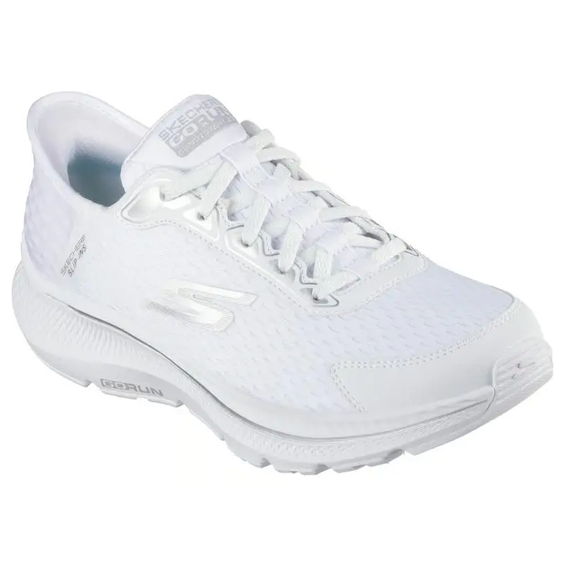 Womens Skechers Slip Ins GO Run Consistent 2.0 Endure White Silver Mesh