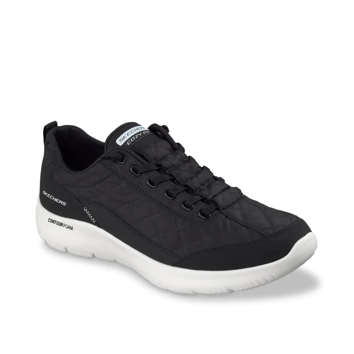 Man`s Athleisure  Summits Contour Foam Cozy Fit Sneaker Black/White by Skechers