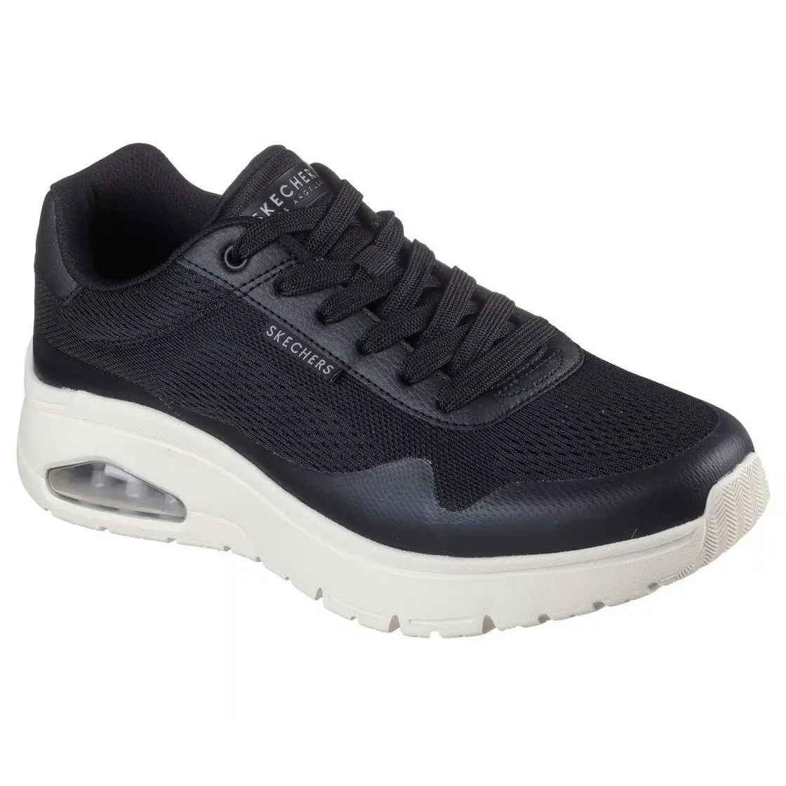 Skechers shoes - Uno Flex - Spring On Air - 183310 BLK - Black/White 4