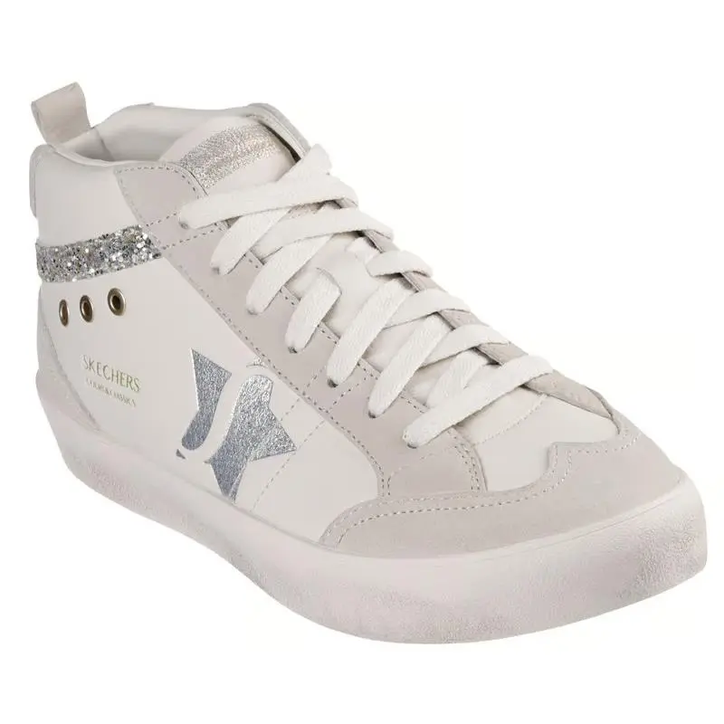 Womens Skechers Strand Star Radiant Rebel Off White Leather Shoes