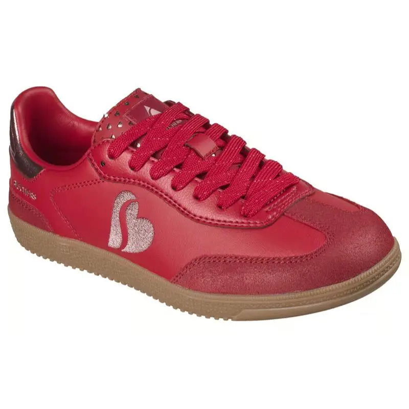 Womens Skechers Hotshot Heartfelt Hues Red Suede Shoes