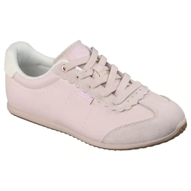 Womens Skechers Bobs Beso Trendy Trek Light Pink Suede Shoes