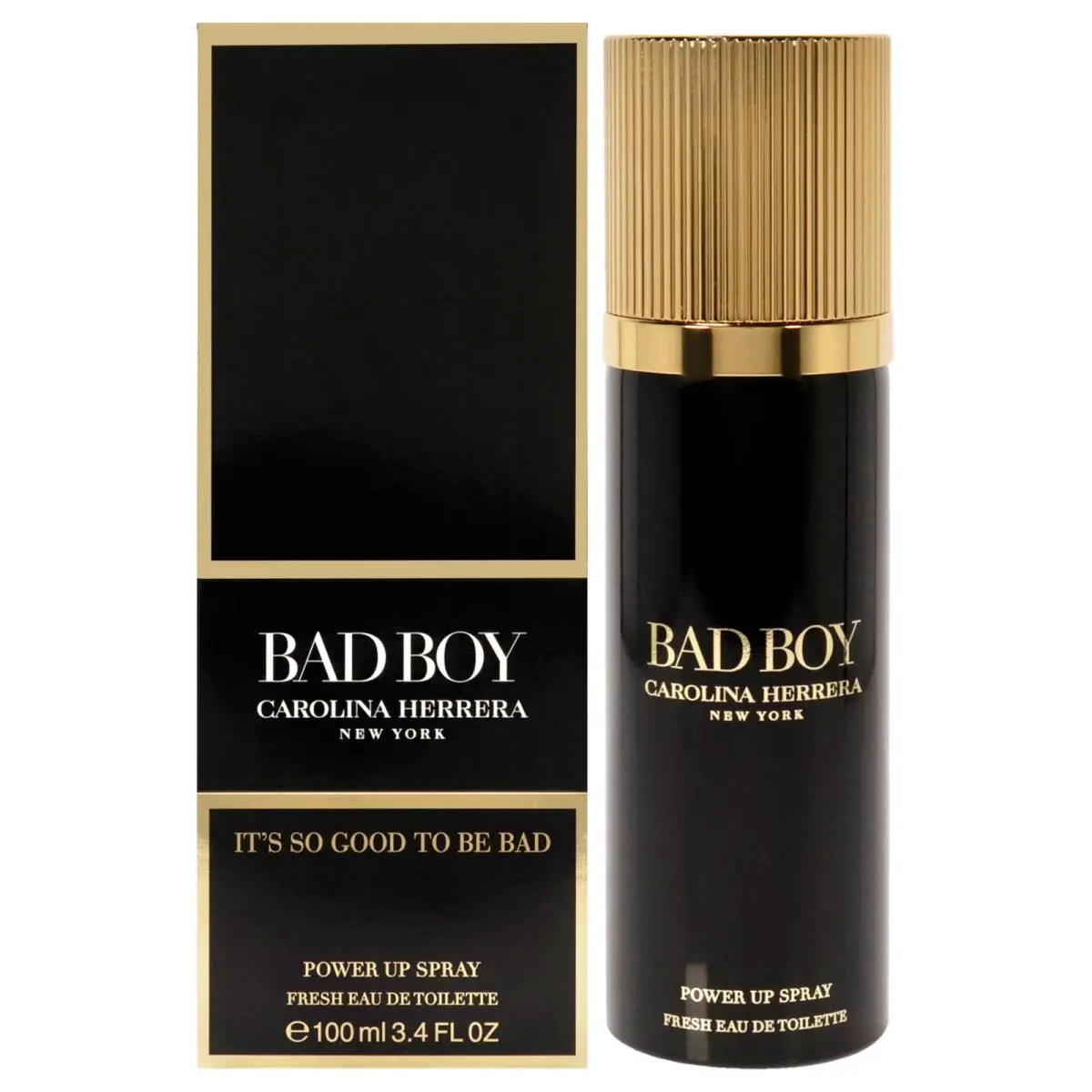 Bad Boy Power Up Spray by Carolina Herrera For Men - 3.4 oz Edt Spray