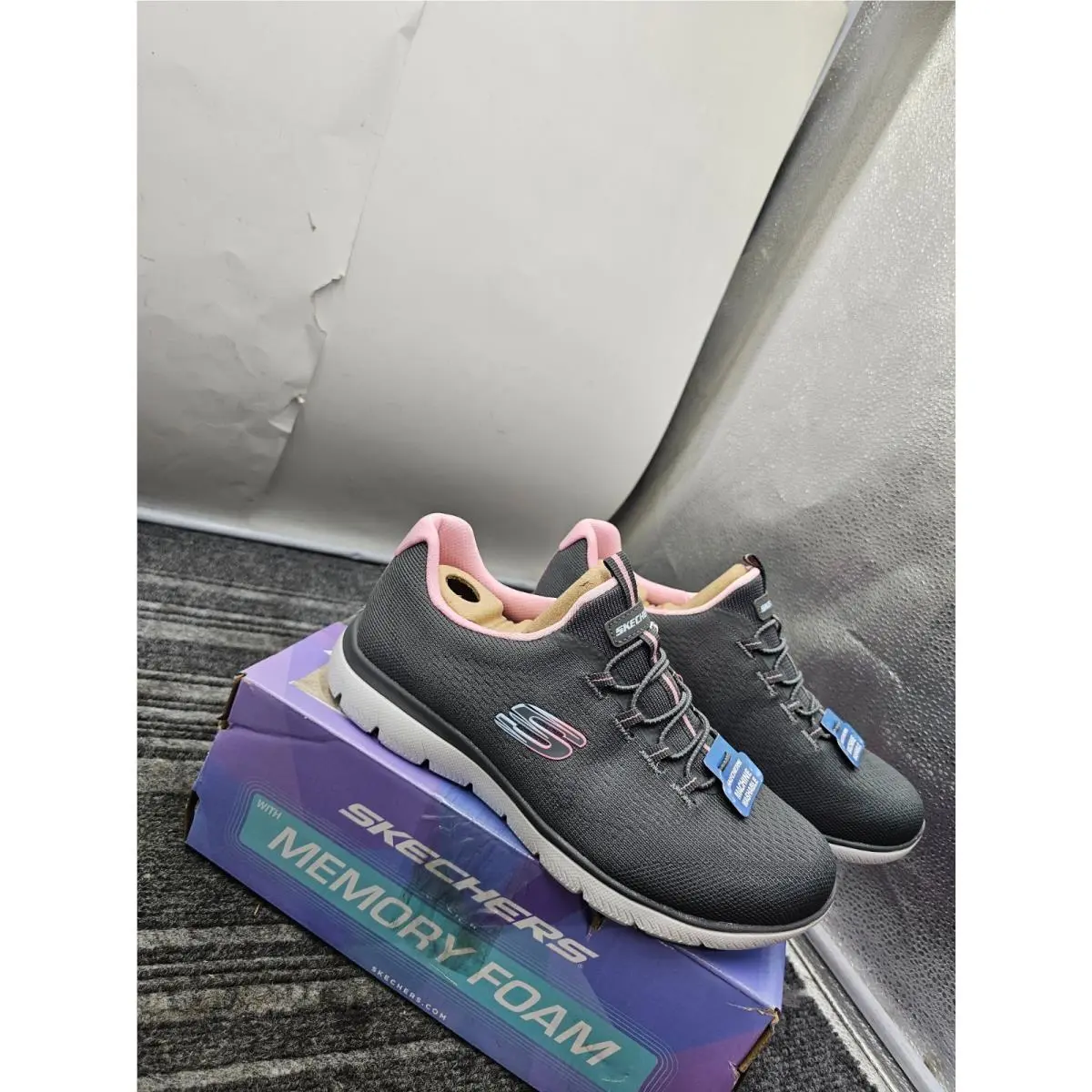Skechers shoes - 150282W - 150282W - Charcoal Pink 1