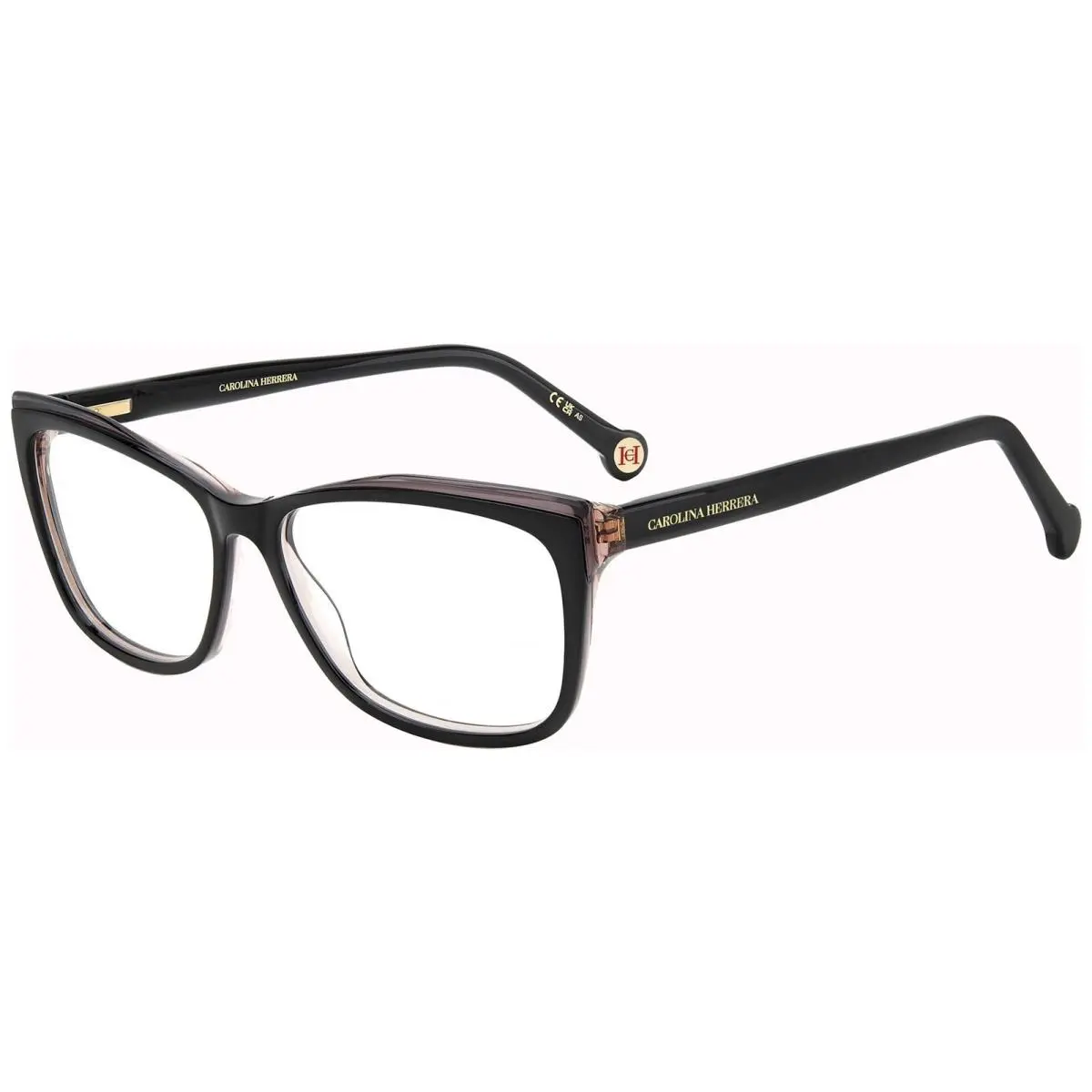 Carolina Herrera Black Rectangle Eyeglasses - HER0208-0KDX-53 - Frame: Black Nude