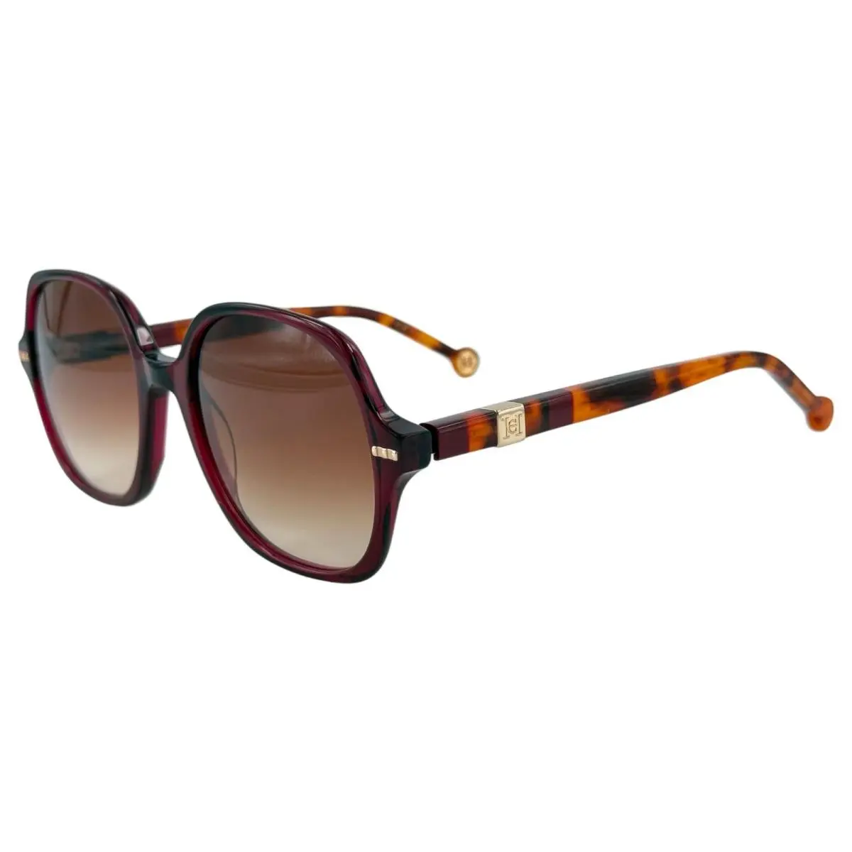 HER0106S Womens Plastic Sunglass Ydcha Burgundy Havava 55-20 by Carolina Herrera