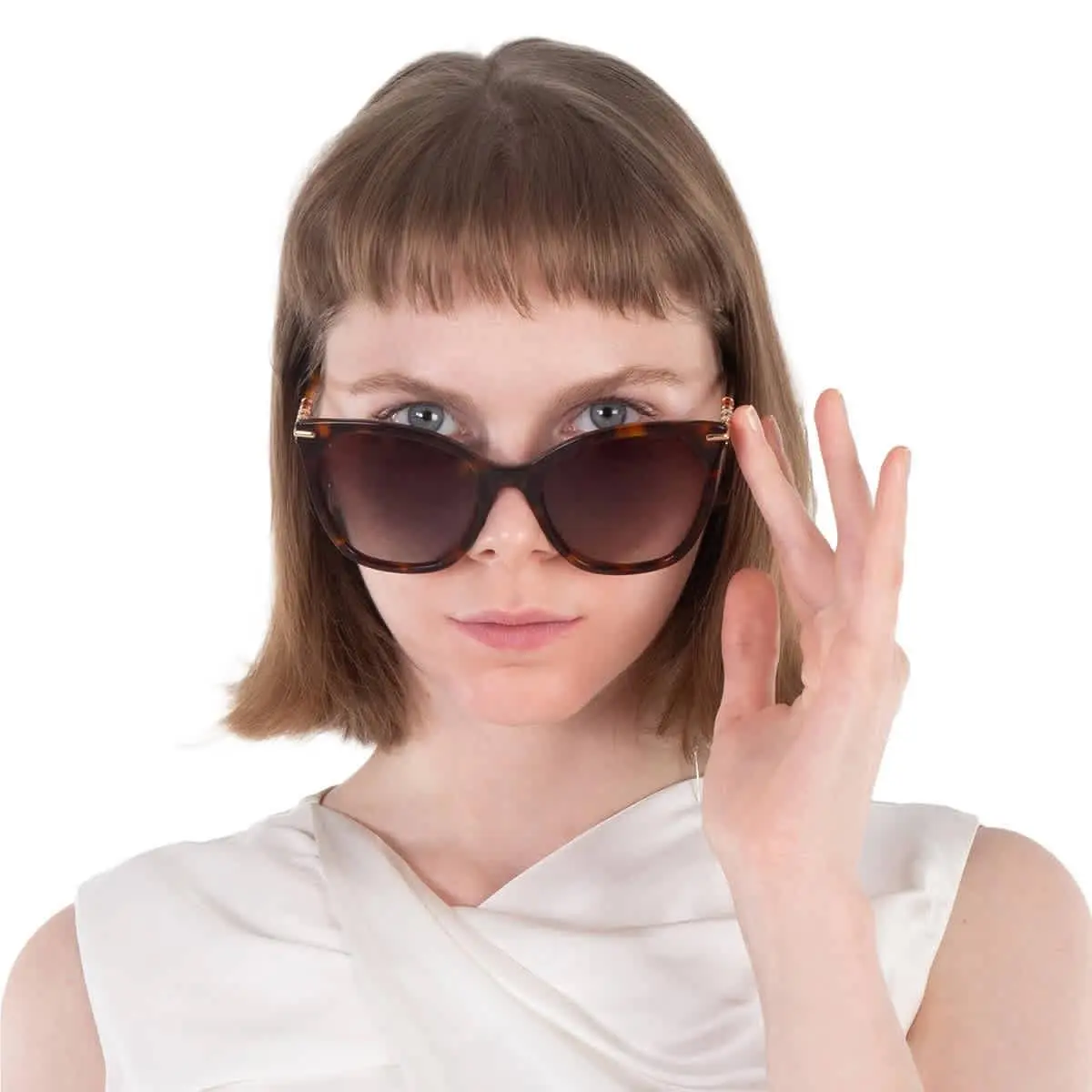 Carolina Herrera Brown Gradient Butterfly Ladies Sunglasses Her 0091/S 005L/HA
