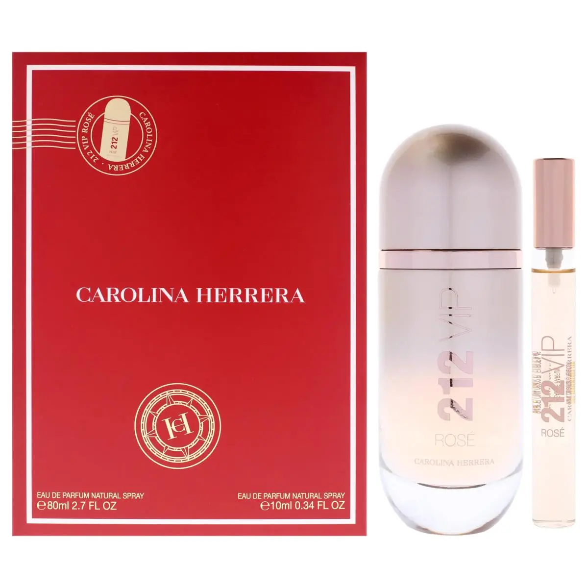 212 Vip Rose 2.7oz Edp Spray Gift Set - Rose by Carolina Herrera